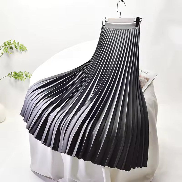 Levoire | Jupe en velours plissée à taille haute Gris