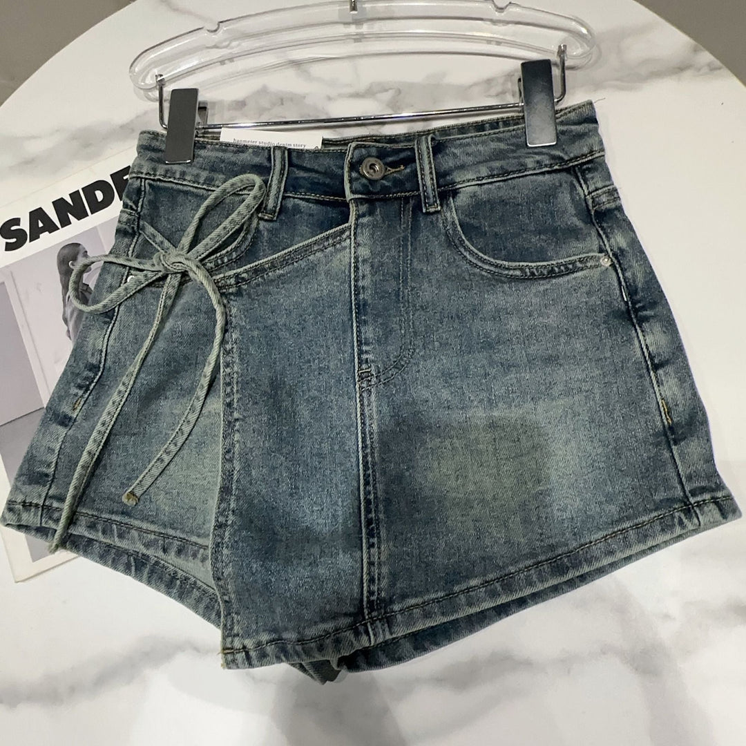 Levoire | Short En Denim Pantalons X Jupe bleu