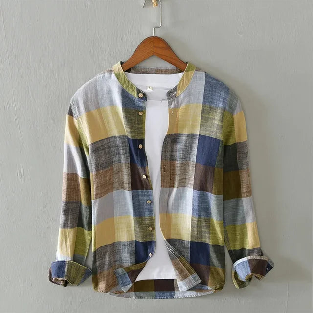 Levoire | Chemise À Carreaux Intemporel Hommes Jaune 2XL
