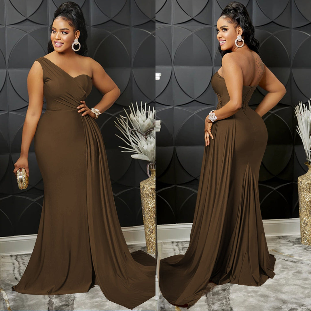 Levoire | En- Épaule Haute Combinaison Robe Maxi