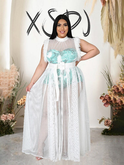 Levoire | Bralette En Matériau En Filet Robes Maxi & Ensembles De Bodysuit