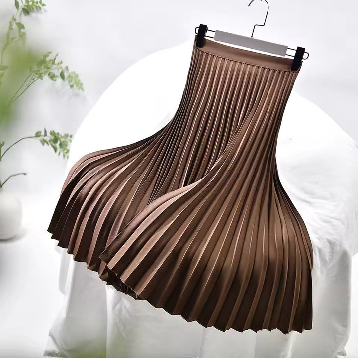Levoire | Jupe en velours plissée à taille haute Braun