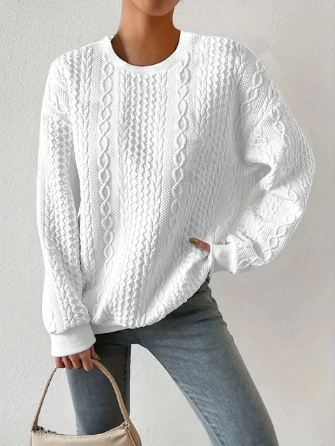 Levoire | Col Rond Sweatshirt À Manches Longues Blanc