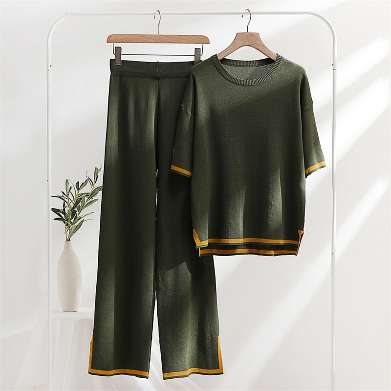 Levoire | Brooks Ensemble En Lin À Deux Pièces Vert Taille unique