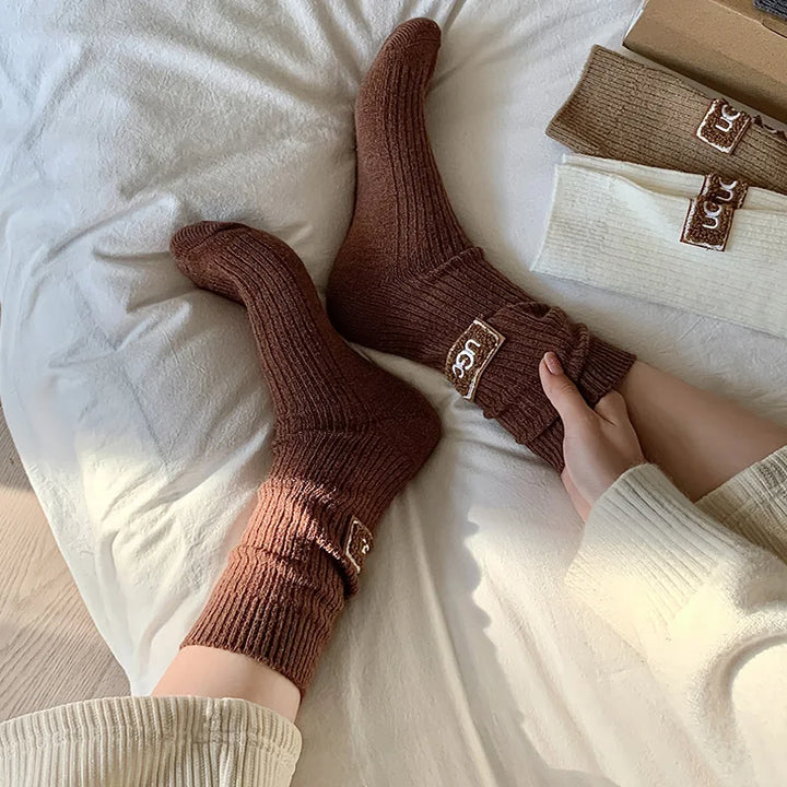 Levoire | De 3 Chaussettes En Laine Femme Hiver Et Confort 9105-Café