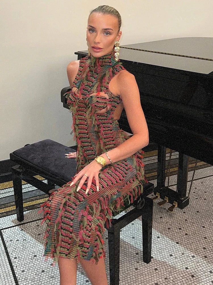 Levoire | Robe Longue Tricotée Colorée Trollhaug