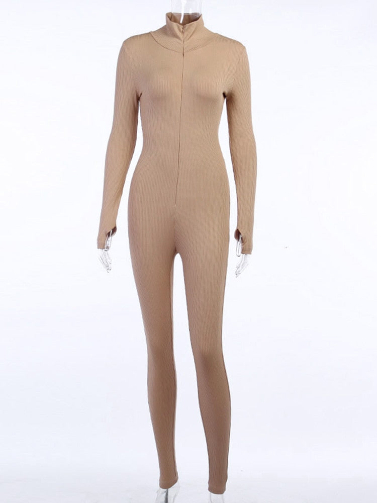 Levoire | Eng Ajusté Zip Combinaison Khaki long