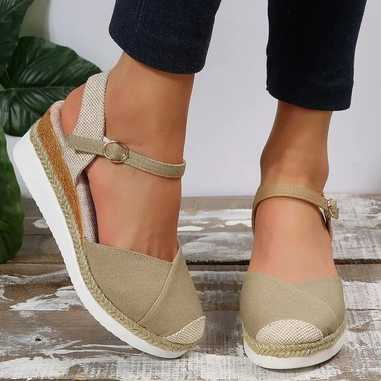 Levoire | Sandales Compensées Élégantes Et Confortables Pour Femmes Avec Boucle