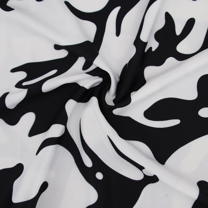 Levoire | Imprimé De Feuille Robe Maxi À Manches Longues Col O