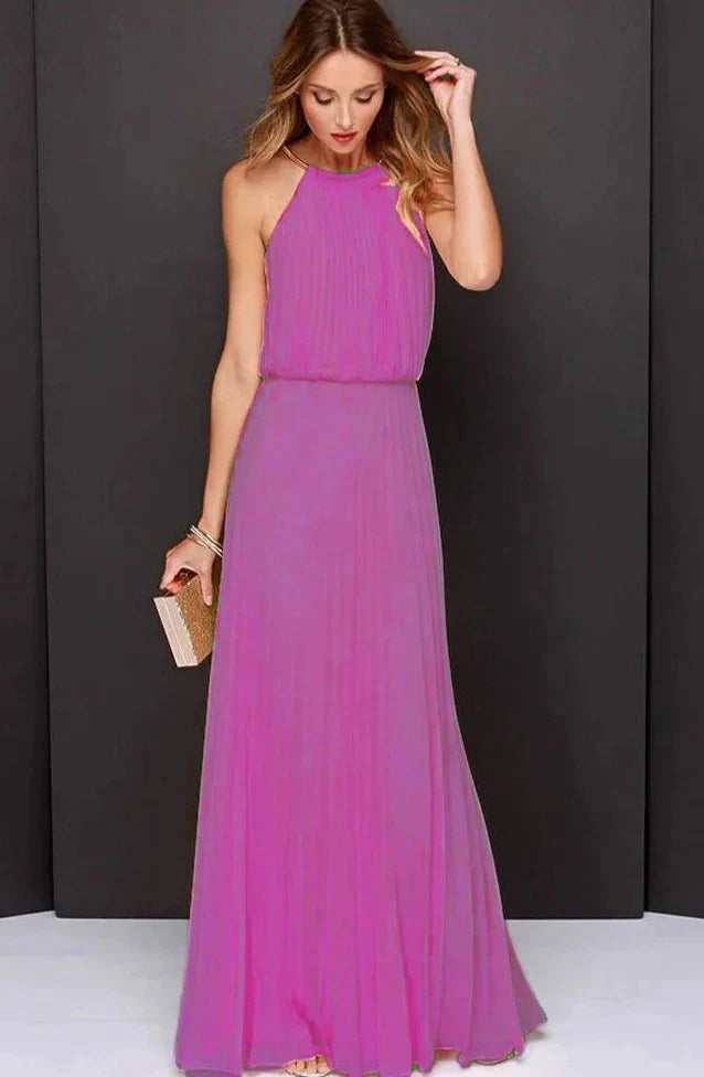 Levoire | Robe À Dos Nu Sans Manches Lilas