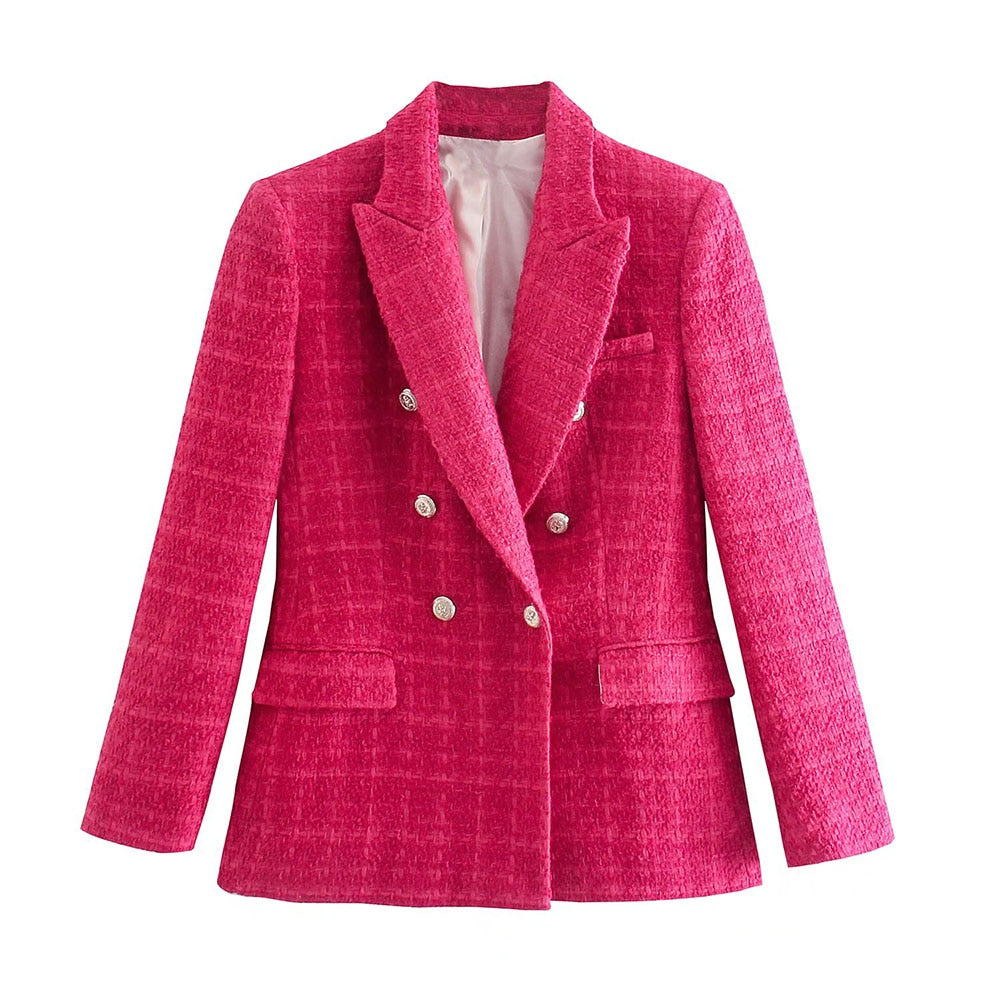 Levoire | Blazer Ajusté Pour Femmes Rose rouge