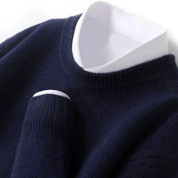 Levoire | Pull Homme Avec Un Design De Col Double Contemporain, Idéal Pour Les Occasions Décontractées Et Formelles
