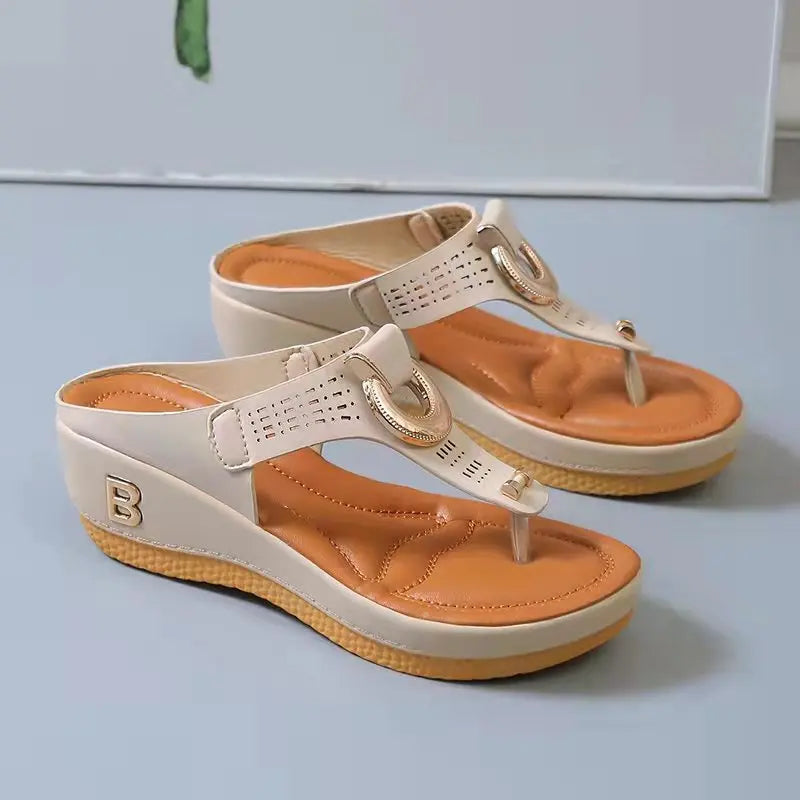 Levoire | Chaussures D'Été, Grandes Semelles Compensées, Antidérapantes, Chaussures De Plage Confortables