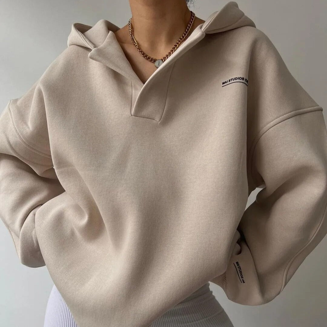 Levoire | Hoodie Décontracté Pour Dames | Hiver Beige