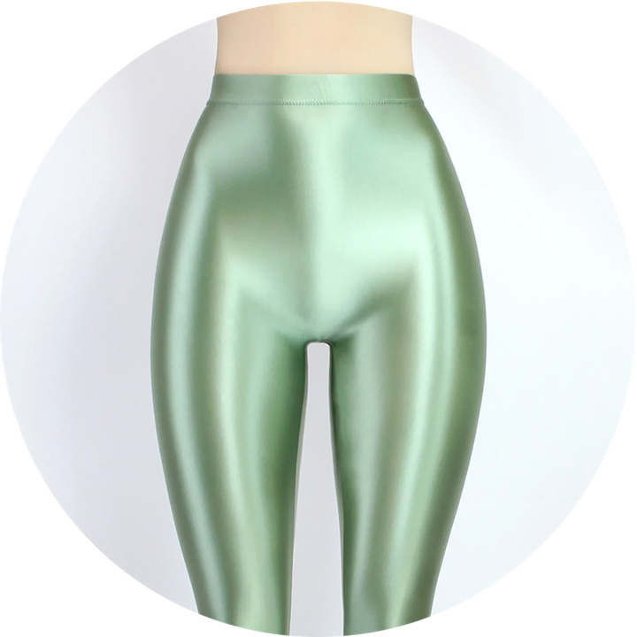 Levoire | Collants Satin Soyeux Basilic vert