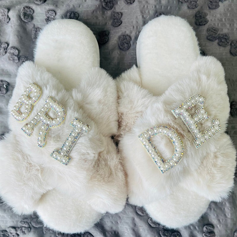 Levoire | Fuzzy Chaussons Pour La Mariée