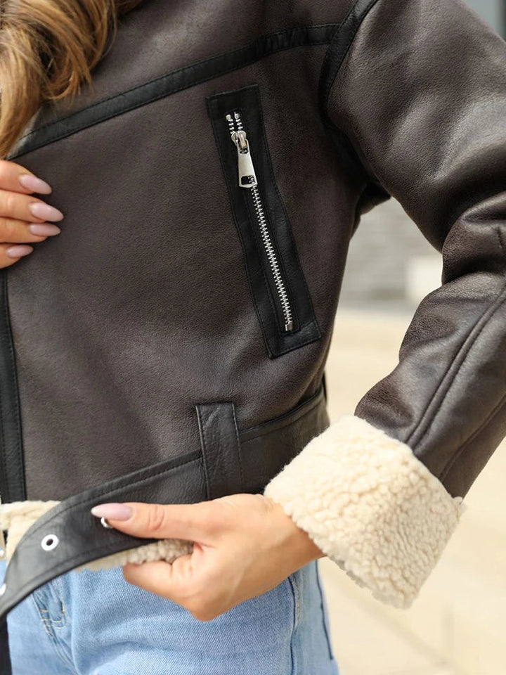 Levoire | Veste chaude en similicuir pour femmes