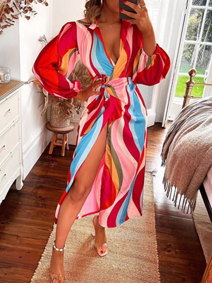 Levoire | Robe Colorée Ibiza Robe Portefeuille Avec Fente