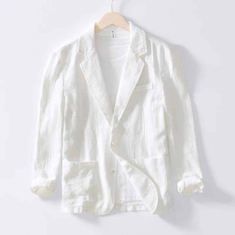 Levoire | Blazer en lin élégant Blanc