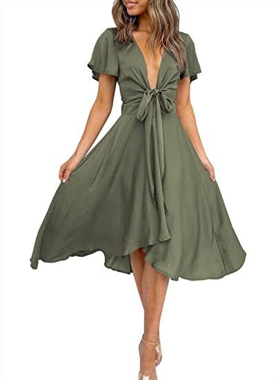 Levoire | Robe de satin de luxe Verte armée