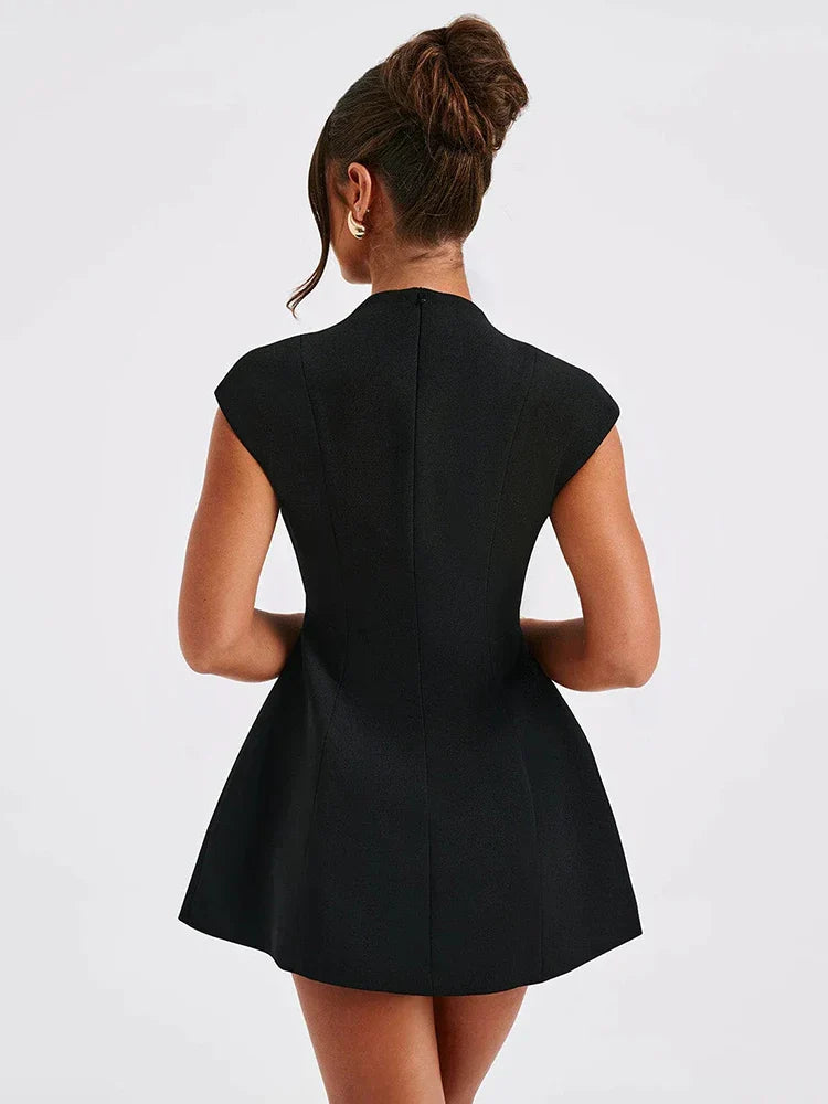 Levoire | Sexy noir mini robe sans manches