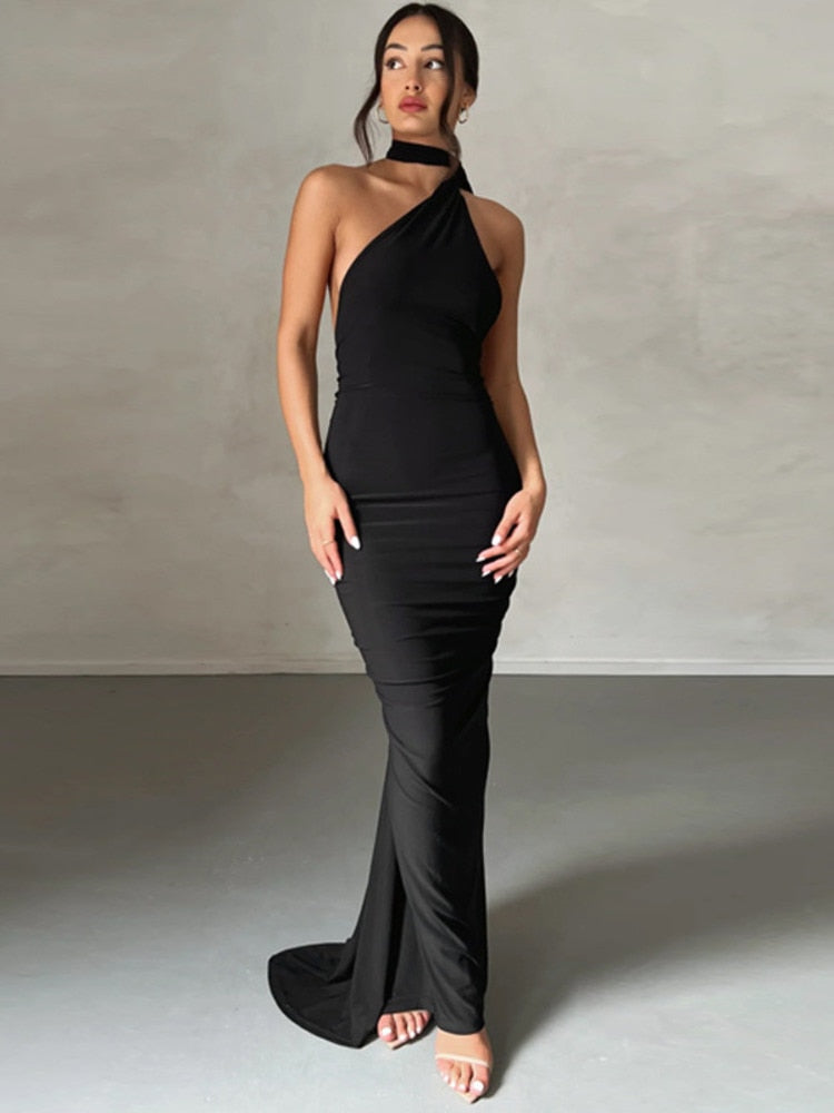 Levoire | Une Épaule Dos Lié Sans Manches Maxi-Vêtements
