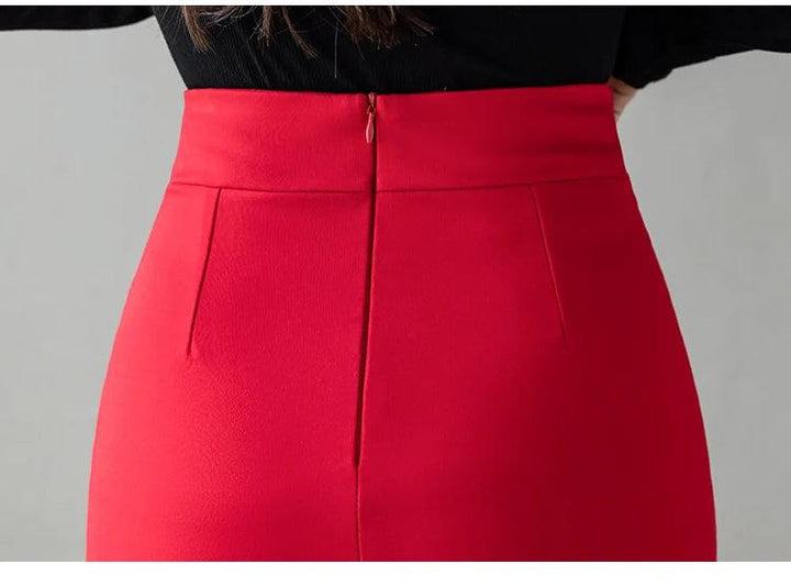 Levoire | Femmes Automne Patchwork Jupe Taille Haute