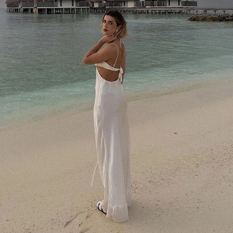 Levoire | Sans Manches Hult Décolleté Maxi Robe