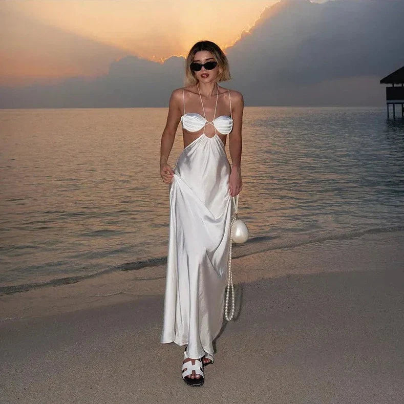 Levoire | Sans Manches Hult Décolleté Maxi Robe