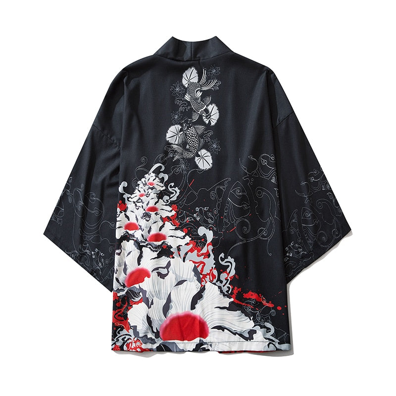 Levoire | Manteau Traditionnel Imprimé Carpe Vague