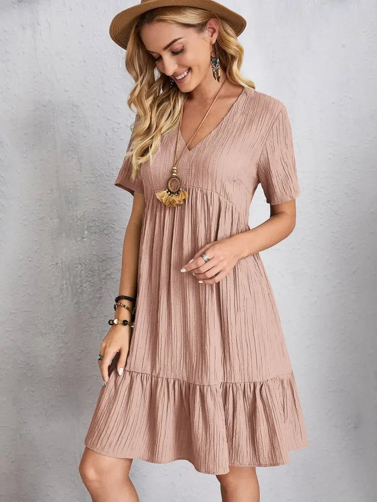Levoire | Robe aérienne à décolleté en V Rosa