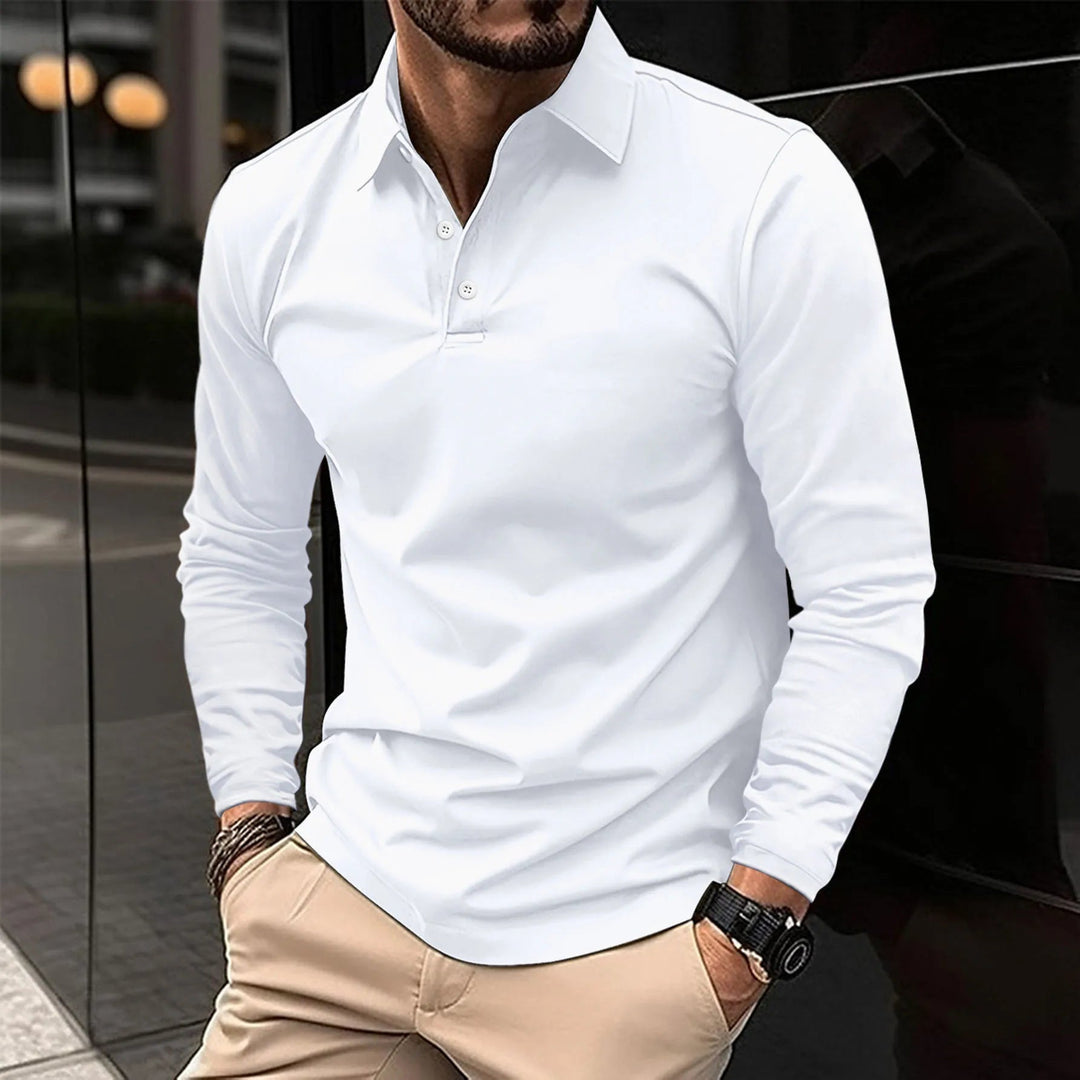 Levoire | Chemise Slim Fit Demi-Boutonnage Blanc