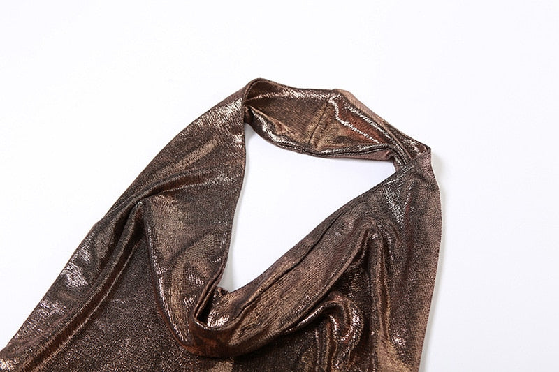 Levoire | Robe Maxi À Volants Métallisés Sans Manches