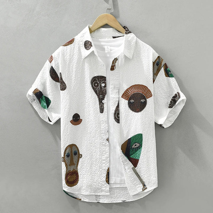 Levoire | Chemise Imprimee Creative Elegant Hommes Blanc