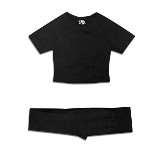 Levoire | Ensemble De Sport Complet Avec T-Shirt Et Leggings Noir