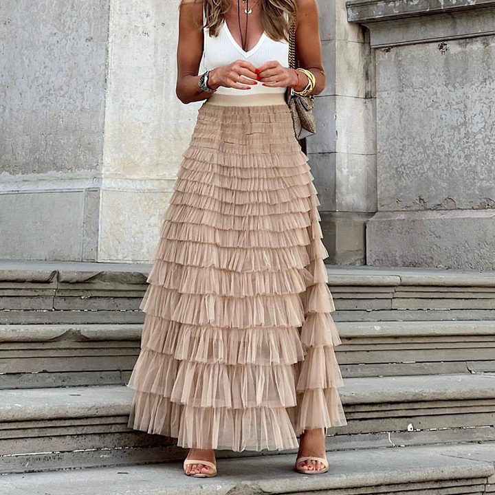 Levoire | Jupe Boho D'Été Jupe Boho Estivale Braun