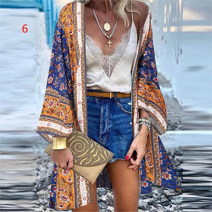 Levoire | Blouse Florale Décontractée Lâche Plage