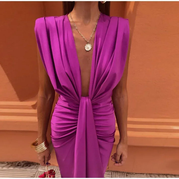 Levoire | Dyp Robe Sans Manches V Profond Tendance Longue