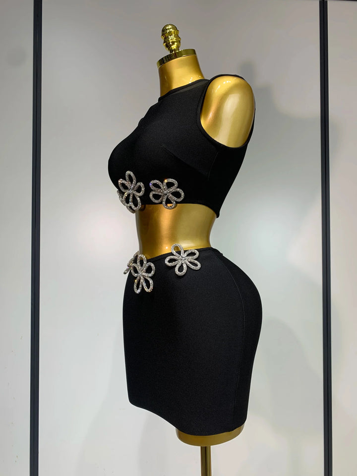 Levoire | Jupe Mini Bandage Noire Suit