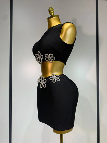 Levoire | Jupe Mini Bandage Noire Suit