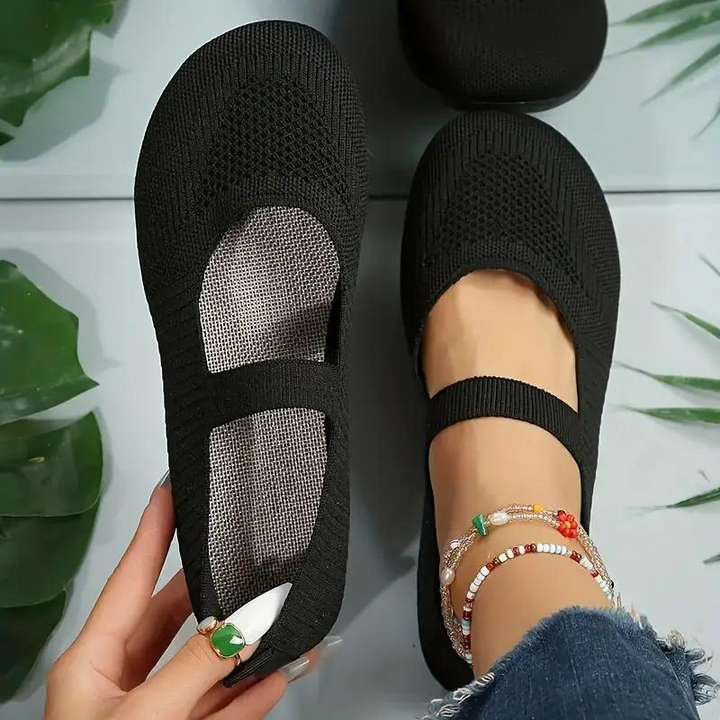 Levoire | Chaussures En Toile, Légères, Glissantes, À Semelle Plate, Chaussures D'Été Noir