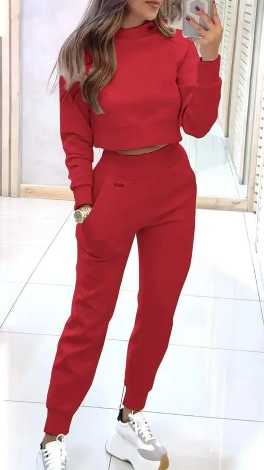 Levoire | Ensemble Sweatshirt et Pantalons Longs - Élégant Temps Libre Rot