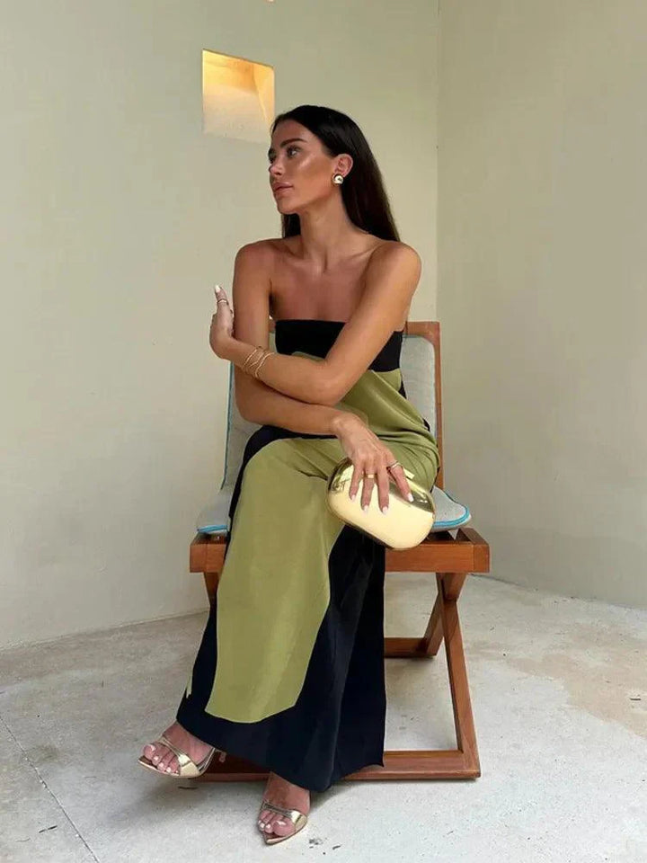 Levoire | Robe Maxi Imprimé Avocat Off-Shoulder Robe D'Été Pour Femmes
