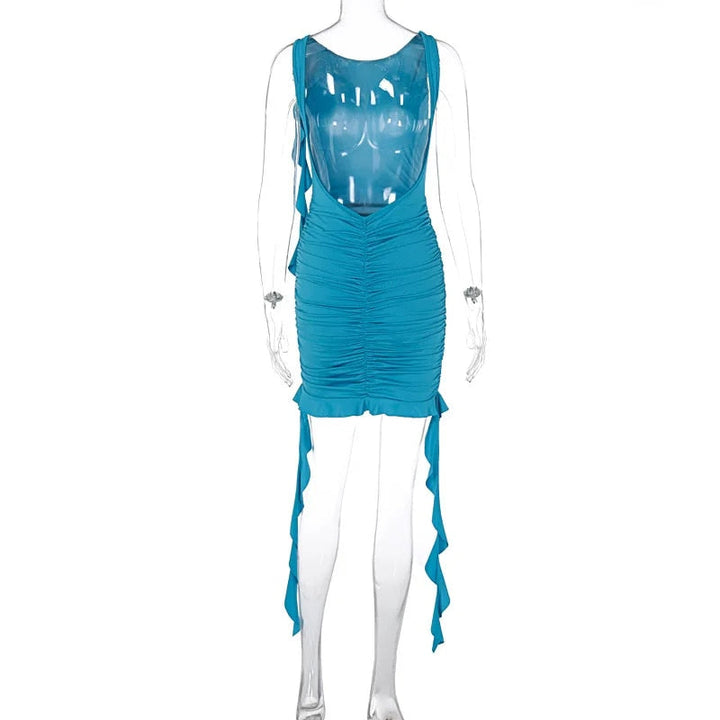 Levoire | Robe Mini À Volants Froncés Sans Dos