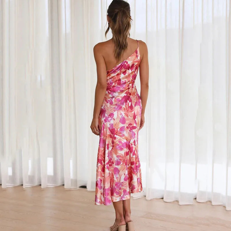Levoire | Robe Midi À Fleurs Sans Bretelles