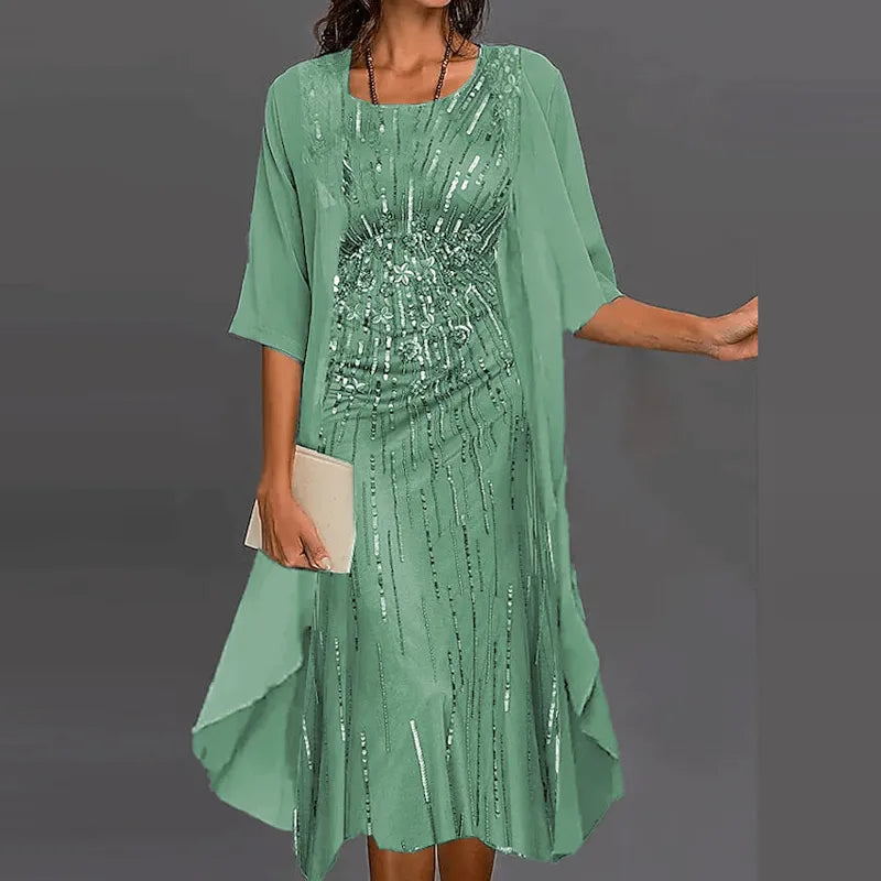 Levoire | Élégante Robe Imprimée Individuelle Vert