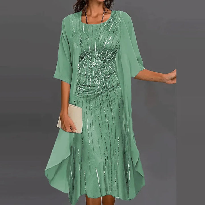 Levoire | Élégante Robe Imprimée Individuelle Vert