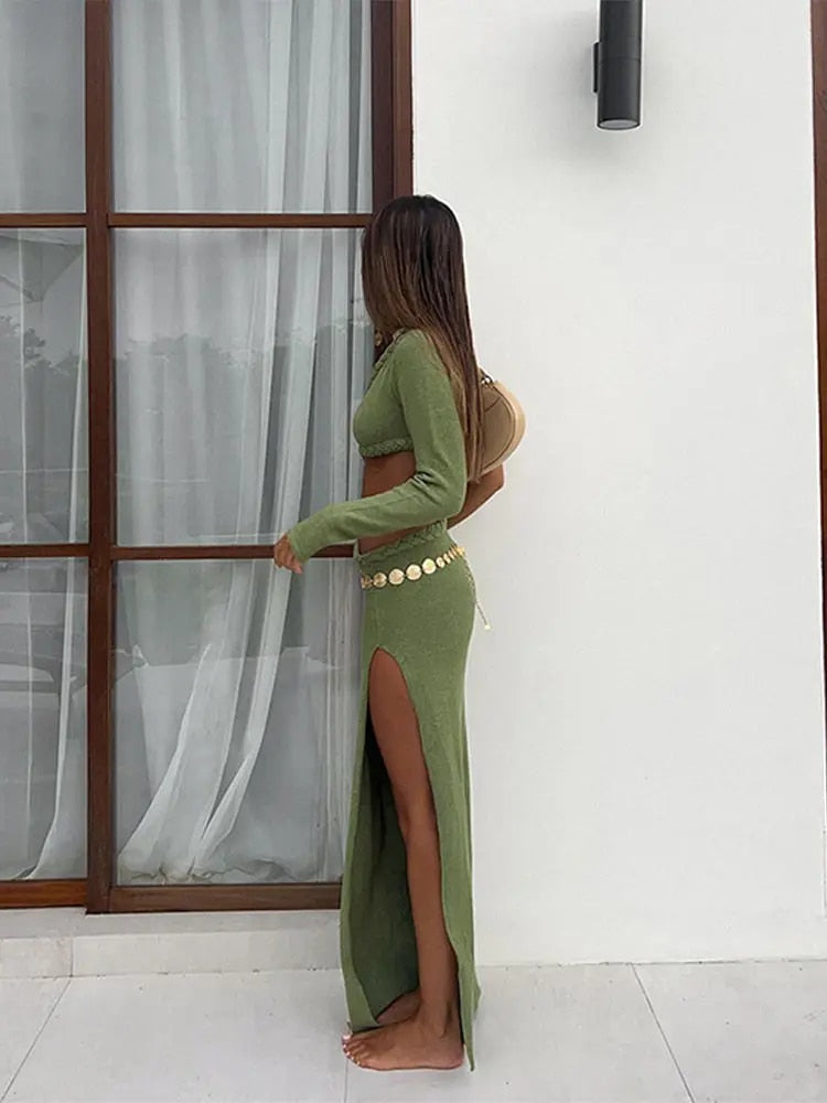 Levoire | Une Épaule -Manches -Décolleté -Côtés -Maximum -Robe