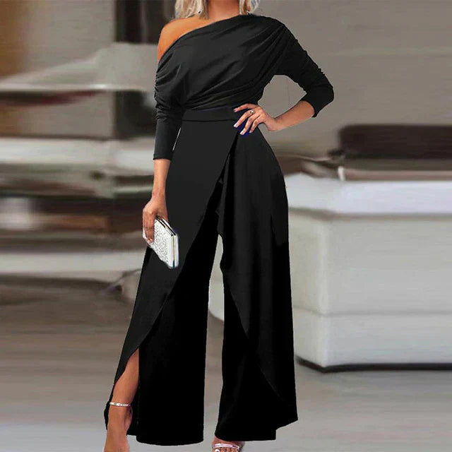 Levoire | Combinaison Sans Épaules Dans Un Style Léger Noir