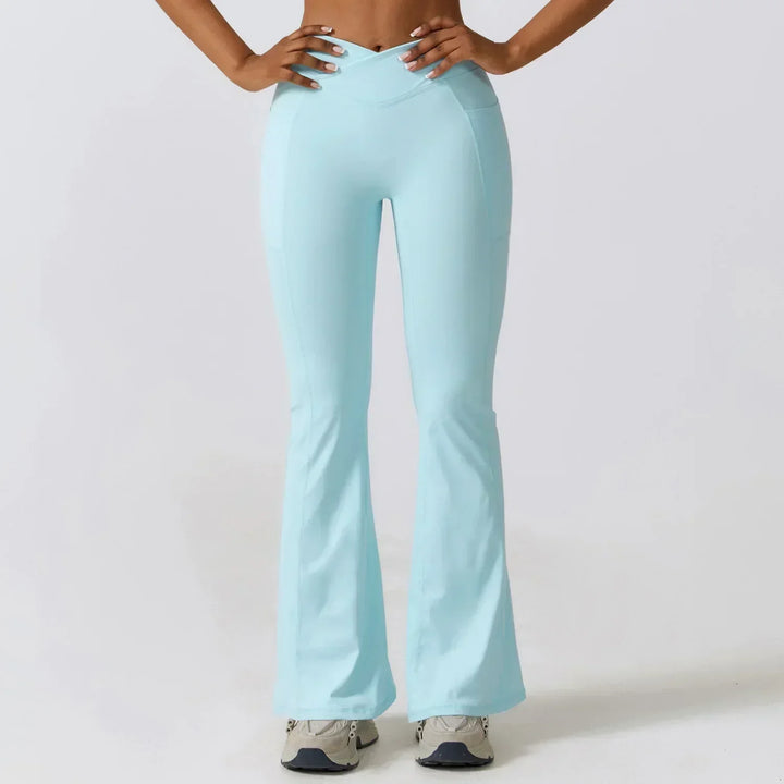Levoire | Leggings À Taille Haute Et Jambes Larges Bleu ciel